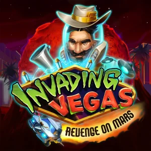 Portada del slot Invading Vegas Revenge on Mars