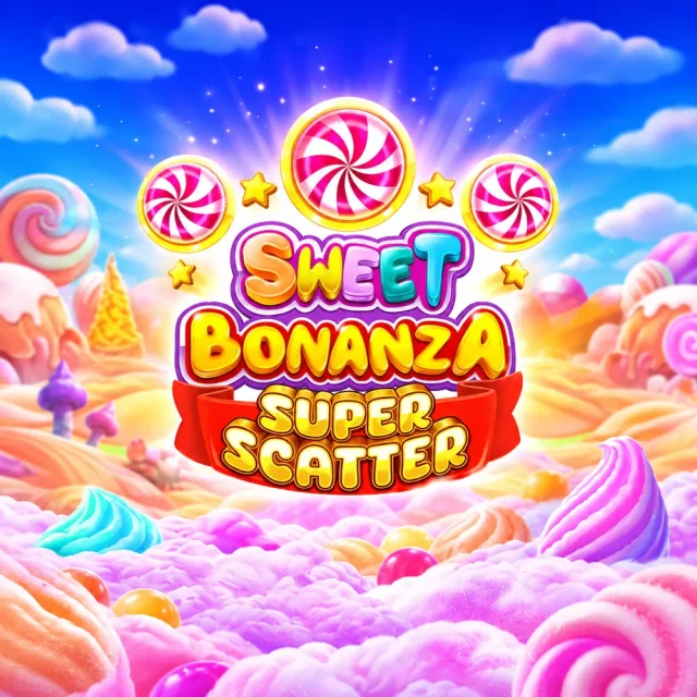 Sweet Bonanza Super Scatter slot artwork