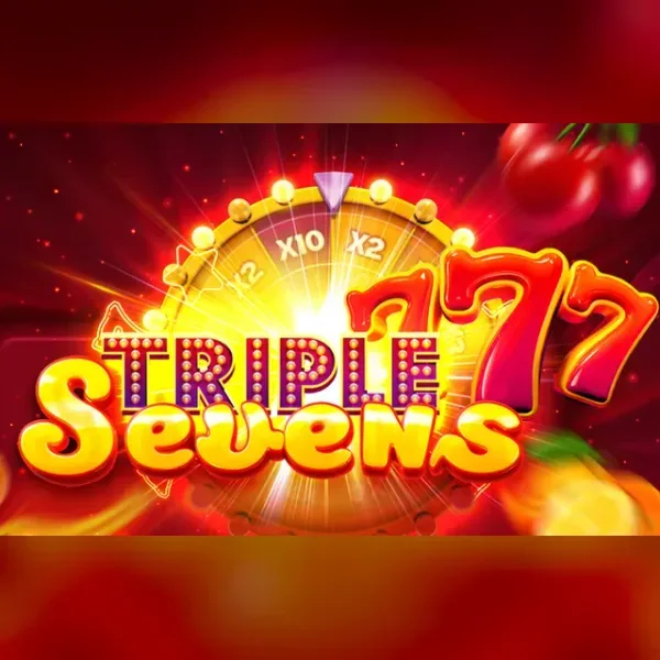 Portada de Triple Sevens con símbolos 7 y una rueda Lucky Wheel.