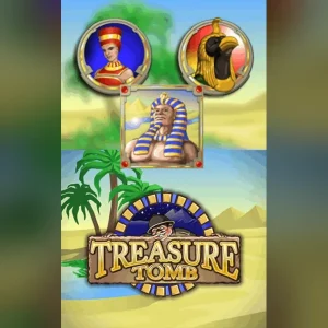 Treasure Tomb mit 15 Freispielen, x3-Bonus und erneut auslösbarer Feature-Runde.