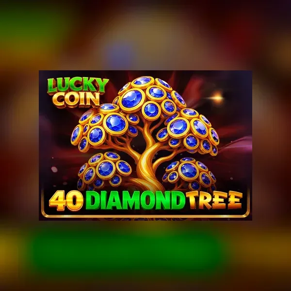 Portada de 40 Diamond Tree Lucky Coin con monedas y símbolos Diamond Tree Wild.