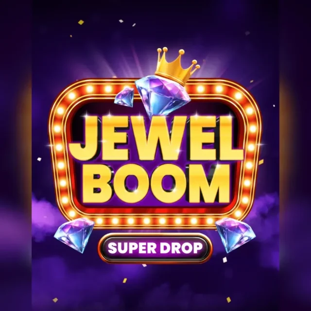 Portada de Jewel Boom Super Drop con joyas, diamantes y símbolos Collector.