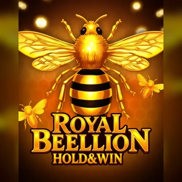 Portada de Royal Beellion Hold & Win con abejas, colmena y símbolos Mystery.