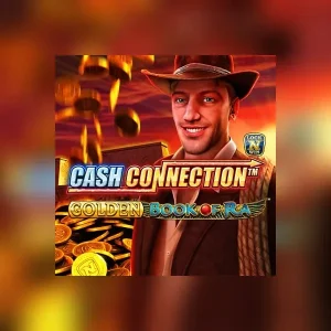 Cash Connection Golden Book of Ra Slot mit Buch- und Münzsymbolen