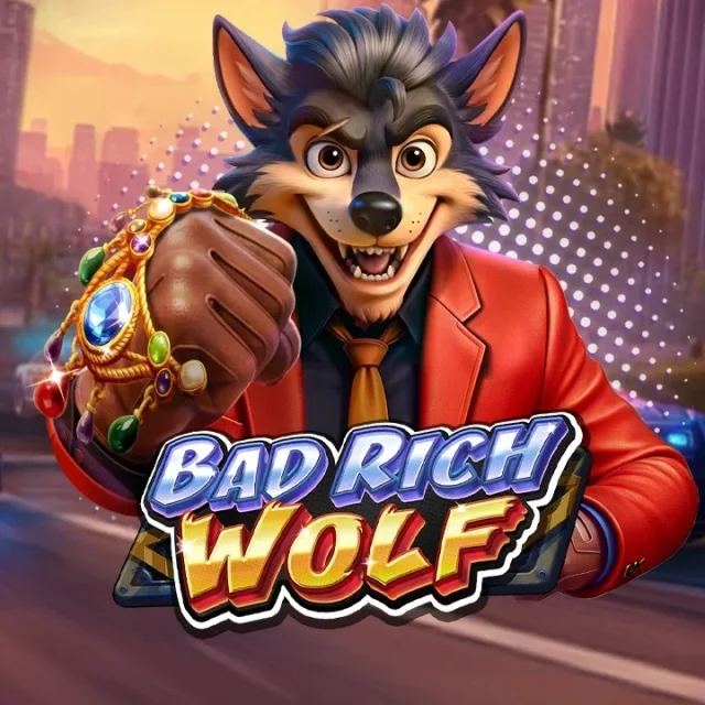 BAD RICH WOLF slot artwork