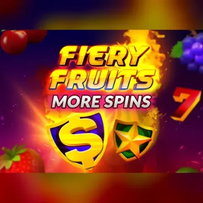 Símbolos frutales, Star Wilds y Dollar Scatters en Fiery Fruits More Spins