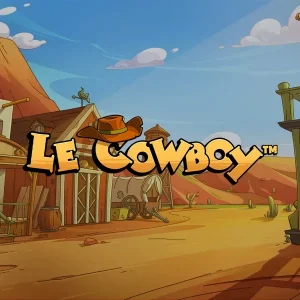Le Cowboy Slot mit Revolver Cylinder, Coins und Loot Bags