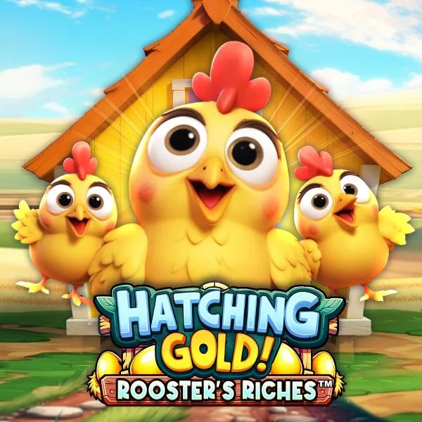 Hatching Gold! Rooster’s Riches official slot artwork